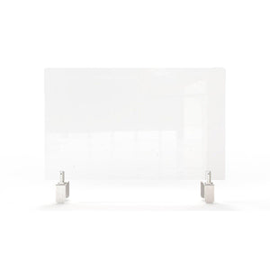 Clear Thermoplastic Partition & Cubicle Extender with Adjustable Clamp Attachment, 30"H x 36"W
