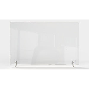 Clear Thermoplastic Partition & Cubicle Extender with Permanent Screw Attachment, 18"H x 24"W
