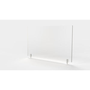 Frosted Thermoplastic Partition & Cubicle Extender with Permanent Screw Attachment, 18"H x 24"W