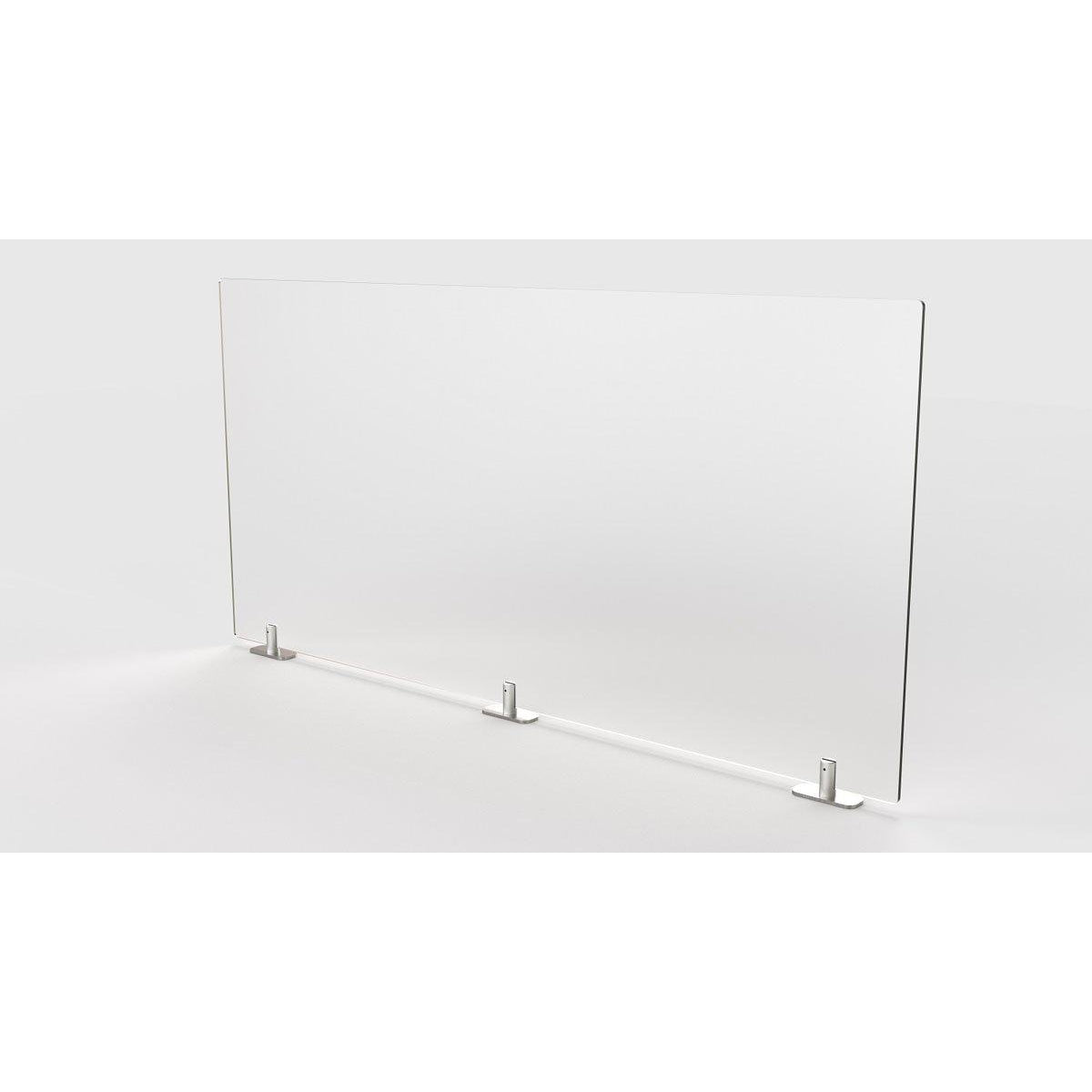 Frosted Thermoplastic Partition & Cubicle Extender with Tape Attachment, 18"H x 48"W