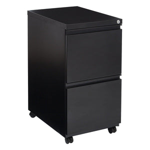 Heavy-Duty 22" Closed Top Mobile Pedestal with 2 File Drawers