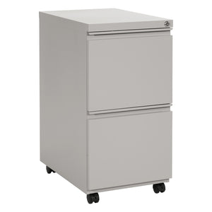 Heavy-Duty 22" Closed Top Mobile Pedestal with 2 File Drawers