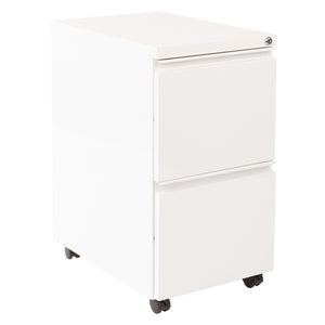 Heavy-Duty 22" Closed Top Mobile Pedestal with 2 File Drawers