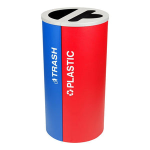Kaleidoscope Collection 8 Gallon Half Round Indoor Recycling Receptacle