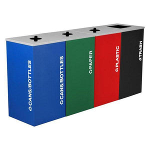 Kaleidoscope Collection 24 Gallon Square Indoor Recycling Receptacle