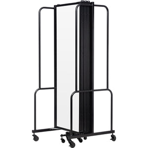Robo Whiteboard Room Divider with Black Frame, 6' Height, 7 Sections
