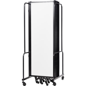 Robo Whiteboard Room Divider with Black Frame, 6' Height, 9 Sections