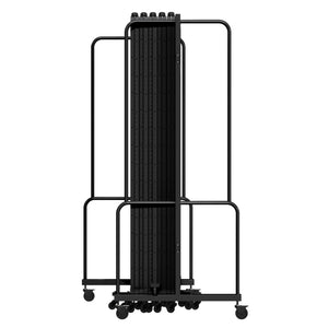 Robo Clear Acrylic Room Divider with Black Frame, 6' Height, 11 Sections,