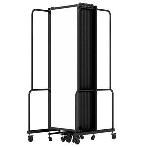 Robo Whiteboard Room Divider with Black Frame, 6' Height, 11 Sections