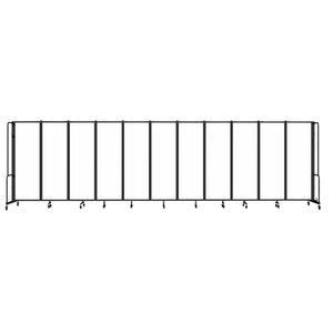 Robo Whiteboard Room Divider with Black Frame, 6' Height, 11 Sections