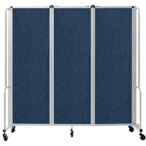 Robo Room Divider with PET Tackable Panels, Grey Frame, 6' Height, 3 Sections