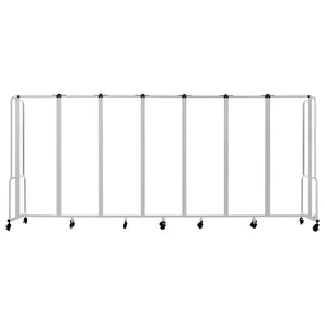 Robo Clear Acrylic Room Divider with Grey Frame, 6' Height, 7 Sections