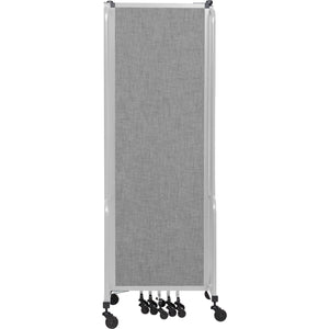 Robo Room Divider with PET Tackable Panels, Grey Frame, 6' Height, 7 Sections