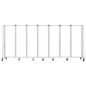 Robo Whiteboard Room Divider with Grey Frame, 6' Height, 7 Sections