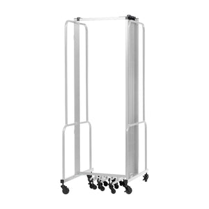 Robo Clear Acrylic Room Divider with Grey Frame, 6' Height, 9 Sections,