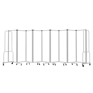 Robo Clear Acrylic Room Divider with Grey Frame, 6' Height, 9 Sections,