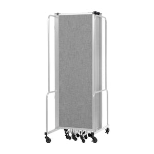 Robo Room Divider with PET Tackable Panels, Grey Frame, 6' Height, 9 Sections