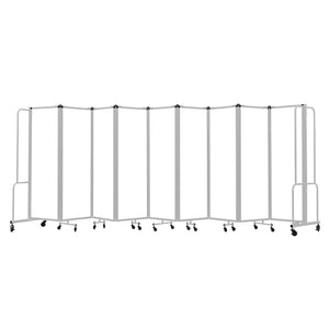 Robo Whiteboard Room Divider with Grey Frame, 6' Height, 9 Sections