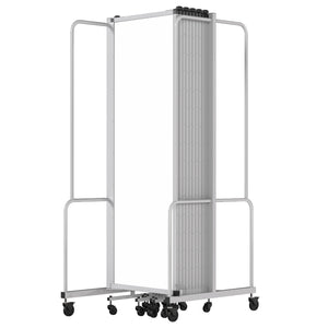 Robo Whiteboard Room Divider with Grey Frame, 6' Height, 11 Sections