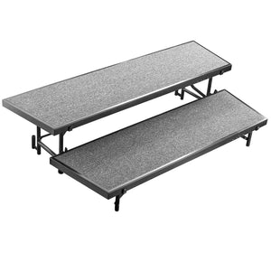 Multi-Level Tapered Standing Choral Risers, 18" x 96" Platforms