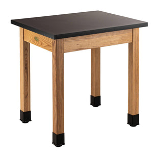 Personal Science Lab Table, Wood Frame, 24"x30"x30" H, Chemical Resistant Top