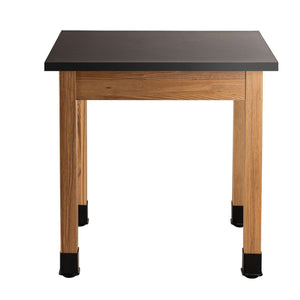 Personal Science Lab Table, Wood Frame, 24"x30"x36" H, Chemical Resistant Top
