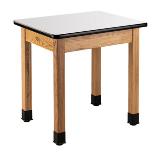 Personal Science Lab Table, Wood Frame, 24"x30"x30" H, Whiteboard Top