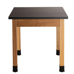 Personal Science Lab Table, Wood Frame, 30"x30"x36" H, Chemical Resistant Top