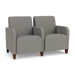 Siena Collection Reception Seating, 2-Seat Sofa with Center Arm, Designer Fabric Upholstery, FREE SHIPPING