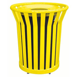 32 Gallon Welded Waste Receptacle with Spun Metal Lid