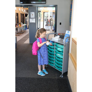 Antimicrobial Callero Plus Double Cart With 16 Shallow Trays, FREE SHIPPING