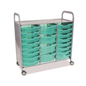Antimicrobial Callero Plus Treble Cart With 16 Shallow Trays and 4 Deep Trays, FREE SHIPPING