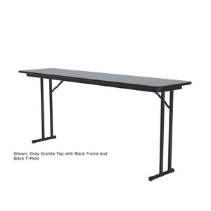 Off Set Leg Folding Seminar Table, 3/4" High Pressure Laminate Top, 18 x 72