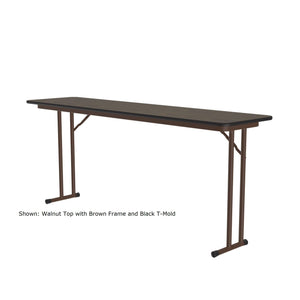 Off Set Leg Folding Seminar Table, 3/4" High Pressure Laminate Top, 18 x 60