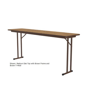 Off Set Leg Folding Seminar Table, 3/4" High Pressure Laminate Top, 18 x 72