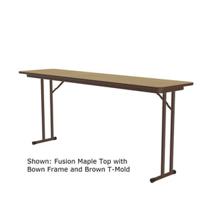Off Set Leg Folding Seminar Table, 3/4" High Pressure Top, 18 x 96