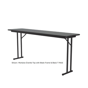 Off Set Leg Folding Seminar Table, 3/4" High Pressure Laminate Top, 18 x 72