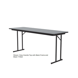 Off Set Leg Folding Seminar Table, 3/4" High Pressure Top, 24 x 96