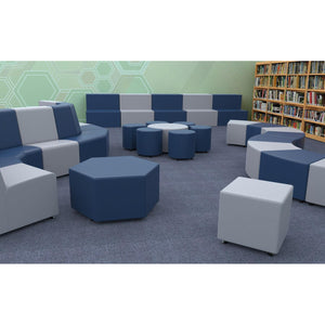 Sonik™ Soft Seating HexagonTable with Markerboard Top and Power/Data Supply