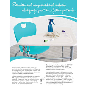 Kaleidoscope Collaborative Learning Intersect Desk with Solid Plastic Top