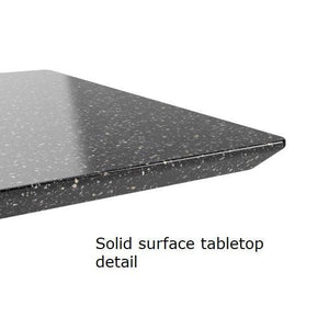 Lenox Steel Collection End Table with Solid Surface Top, FREE SHIPPING