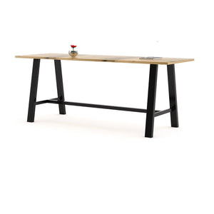 Midtown Table, Bar Height, 42" x 108" x 41"H, Urban Loft Solid Wood Top, 96" Base, FREE SHIPPING