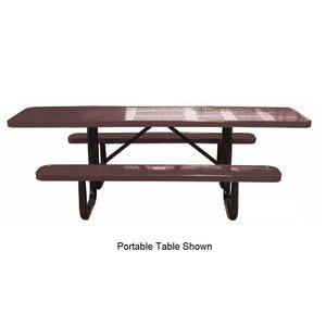 8’ Surface Mount ADA Perforated Metal Picnic Table