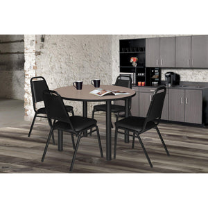 Kee 36" Round Post-Leg Breakroom Table, 29" Dining Height