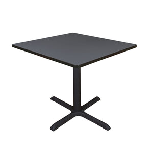 Cain 42" Square X-Base Breakroom Table, 29" Dining Height