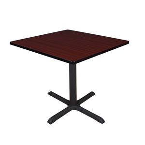 Cain 42" Square X-Base Breakroom Table, 29" Dining Height