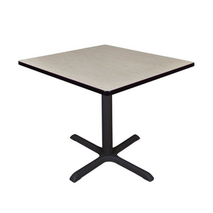 Cain 42" Square X-Base Breakroom Table, 29" Dining Height