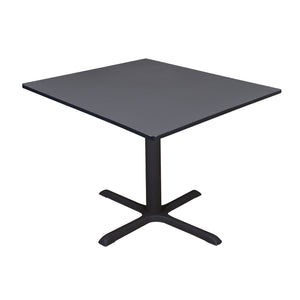 Cain 48" Square X-Base Breakroom Table, 29" Dining Height