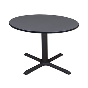 Cain 48" Round X-Base Breakroom Table, 29" Dining Height