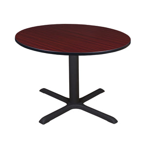 Cain 48" Round X-Base Breakroom Table, 29" Dining Height